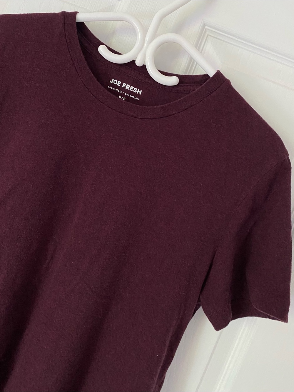 Joe Fresh Men's Short Sleeve Crew Tee - Dark Burgundy